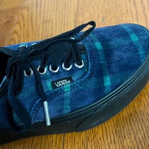 Vans Velvet Plaid Platform Shoes